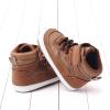 Spring and Summer Children Infant Toddler Shoes Boys and Girls Sports Shoes Flat Bottom High Top Girls (Brown, 5 Infant) view 4