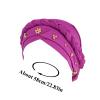 African Women Turban Cap Black Women Sequins Headscarf Twisted Braid Wrap Hat Cancer Muslim Headwrap (Grey #1, One Size) view 4