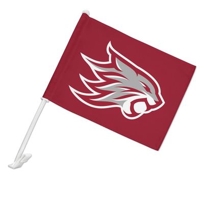 California State University Chico Primary Logo Car Truck Flag with Window Clip On Pole Holder - Left Driver Side