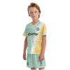 ORKY Kid Custom Soccer Jersey, Boy Personalize Name Futbol Shirt Short Set, Girl Tournament Match Uniform (Light Green 110cm) view 2