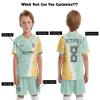 ORKY Kid Custom Soccer Jersey, Boy Personalize Name Futbol Shirt Short Set, Girl Tournament Match Uniform (Light Green 110cm) view 4