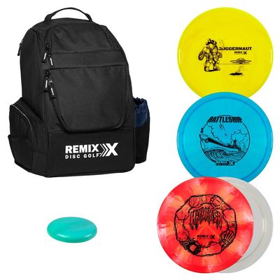 Remix Disc Golf Deluxe Backpack + 4-Disc Set