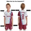 ORKY Kid Custom Soccer Jersey, Boy Personalize Name Futbol Shirt Short Set, Girl Tournament Match Uniform (White 110cm) view 4