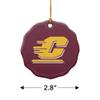 GRAPHICS & MORE Central Michigan University Logo Porcelain Scalloped Holiday Christmas Tree Ornament - 2.8" (7.1 cm) view 3