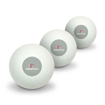 California State University Chico Secondary Logo Novelty Table Tennis Ping Pong Ball 3 Pack