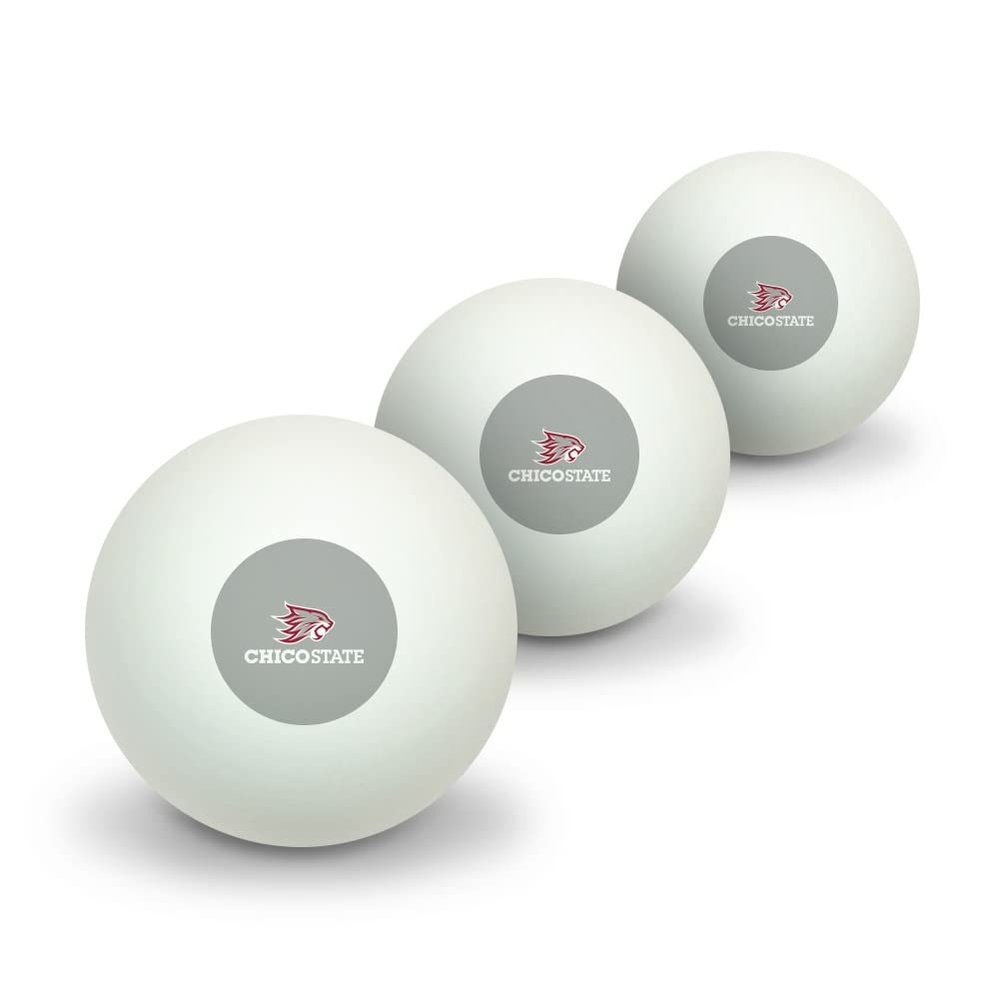 California State University Chico Secondary Logo Novelty Table Tennis Ping Pong Ball 3 Pack