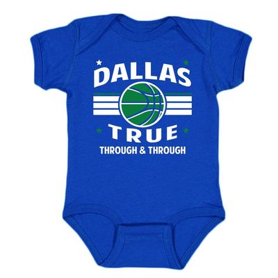 Dallas Retro Team Kid's Bodysuit for Basketball Fans (Royal, 12M)