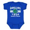 Dallas Retro Team Kid's Bodysuit for Basketball Fans (Royal, 12M) view 1
