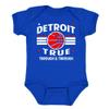Detroit Retro Team Kid's Bodysuit for Basketball Fans (Royal, 6M) view 1