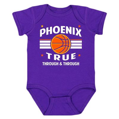 Phoenix Retro Team Kid's Bodysuit for Basketball Fans (Purple, 6M)