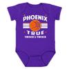 Phoenix Retro Team Kid's Bodysuit for Basketball Fans (Purple, 6M) view 1