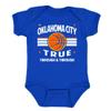 Oklahoma City Retro Team Kid's Bodysuit for Basketball Fans (Royal, 18M) view 1