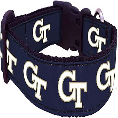 College Dog Collar (Large, Georgia Tech (Navy))