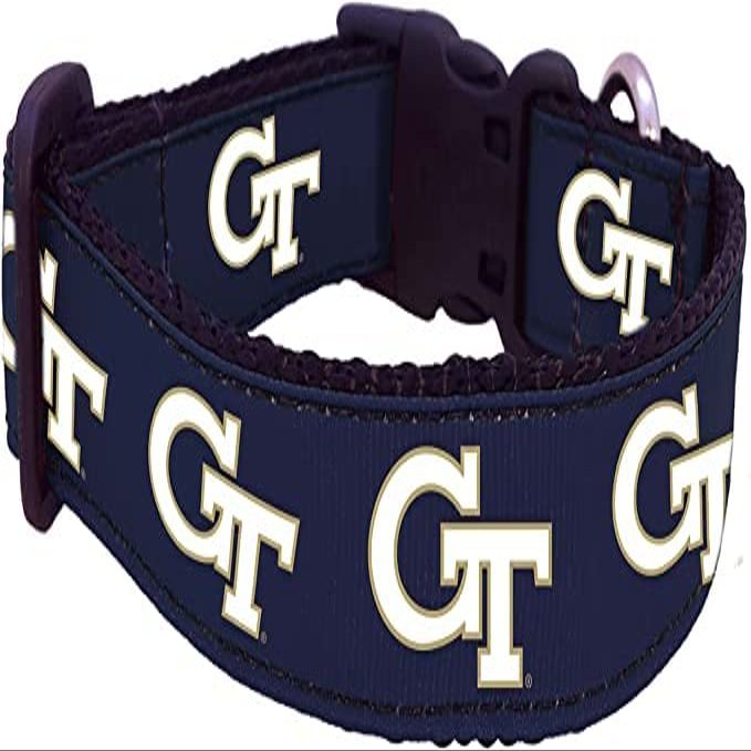 College Dog Collar (Large, Georgia Tech (Navy))