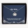 My Wife is My Best Friend, My Support System, and My Everything. I. Double Crystal Circle Necklace, Wife, Fancy Gifts for Wife, Gifts for Husband on Birthday, Gifts for Husband on Anniversary, Unique view 1