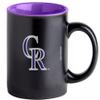 Boelter Brands Two Toned Matte Black Coffee Mug, MLB Team Logo with Inner Team Color (Colorado Rockies) view 2