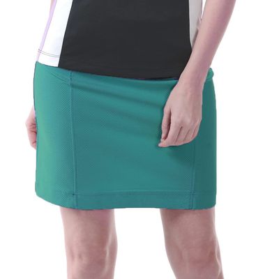 Monterey Club Women's Solid Honeycomb Texture Knit Skirt #4811 (Dark Teal, 2X-Large)