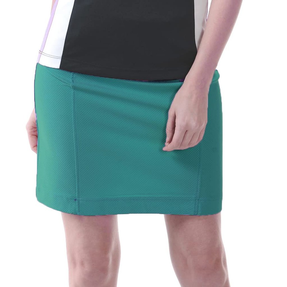 Monterey Club Women's Solid Honeycomb Texture Knit Skirt #4811 (Dark Teal, 2X-Large)