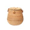 ECHEFS Rattan weave bag, retro casual vacation bag, hollow out mini bag, woven shoulder messenger bag