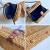 ECHEFS Rattan weave bag, retro casual vacation bag, hollow out mini bag, woven shoulder messenger bag view 3