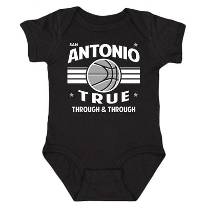 San Antonio Retro Team Kid's Bodysuit for Basketball Fans (Black, 24M)