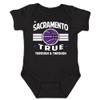 Xtreme Apparrel Sacramento Retro Team Kid's Bodysuit for Basketball Fans (Black, 12M) view 1
