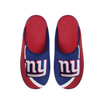 FOCO Men's NFL 2022 Big Logo Color Edge Slipper, New York Giants, Small
