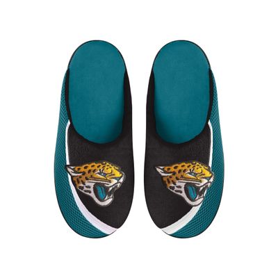 FOCO Men's NFL 2022 Big Logo Color Edge Slipper, Jacksonville Jaguars, Small