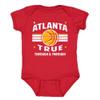 Atlanta Retro Team Kid's Bodysuit for Basketball Fans (Red, 6M) view 1