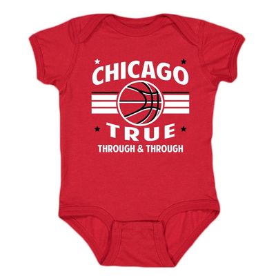 Chicago Retro Team Kid's Bodysuit for Basketball Fans (Red, 24M)