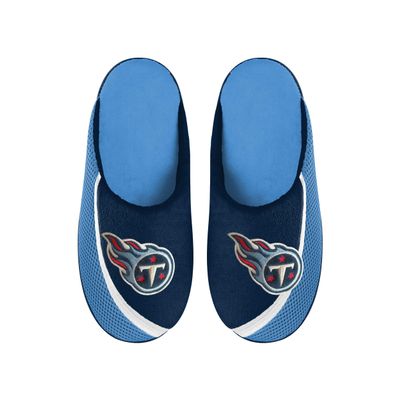 FOCO Men's NFL 2022 Big Logo Color Edge Slipper, Tennessee Titans, Large