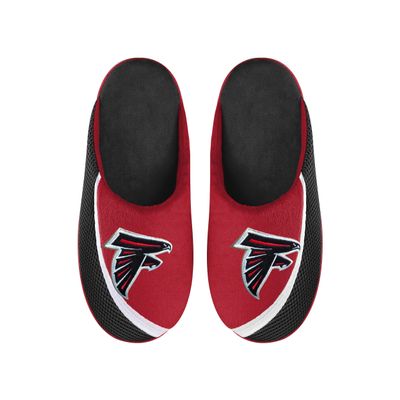 FOCO Men's NFL 2022 Big Logo Color Edge Slipper, Atlanta Falcons, Small