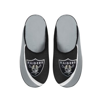FOCO Men's NFL 2022 Big Logo Color Edge Slipper, Las Vegas Raiders, Medium