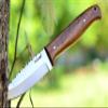 Perkin Fixed Blade Hunting Knife Full Tang with Leather Sheath, Solid & Sharp Blade Outdoor Survival Hunting Knife, Comfortable Wooden Handle Bushcraft Knife Camping Knife for Men and Women BUSH-9 view 1
