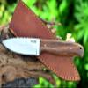 Perkin Fixed Blade Hunting Knife Full Tang with Leather Sheath, Solid & Sharp Blade Outdoor Survival Hunting Knife, Comfortable Wooden Handle Bushcraft Knife Camping Knife for Men and Women BUSH-9 view 3