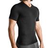 Rounderbum Mens Compression Tech Slim Fit Cotton T-Shirt  Black, Large  Seamless Compression Undershirt That Slims Abs, Supports Back & Improves Posture, Comfortable Cotton Blend, 2 Colors view 1