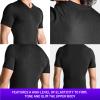 Rounderbum Mens Compression Tech Slim Fit Cotton T-Shirt  Black, Large  Seamless Compression Undershirt That Slims Abs, Supports Back & Improves Posture, Comfortable Cotton Blend, 2 Colors view 4