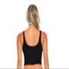 Natural Uniforms Womens Longline Wirefree Sports Bra Medium Support Padded (3X-Large, Black) view 3