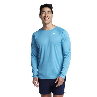 Speedo Men's Uv Swim Shirt Long Sleeve Fitness Rashguard