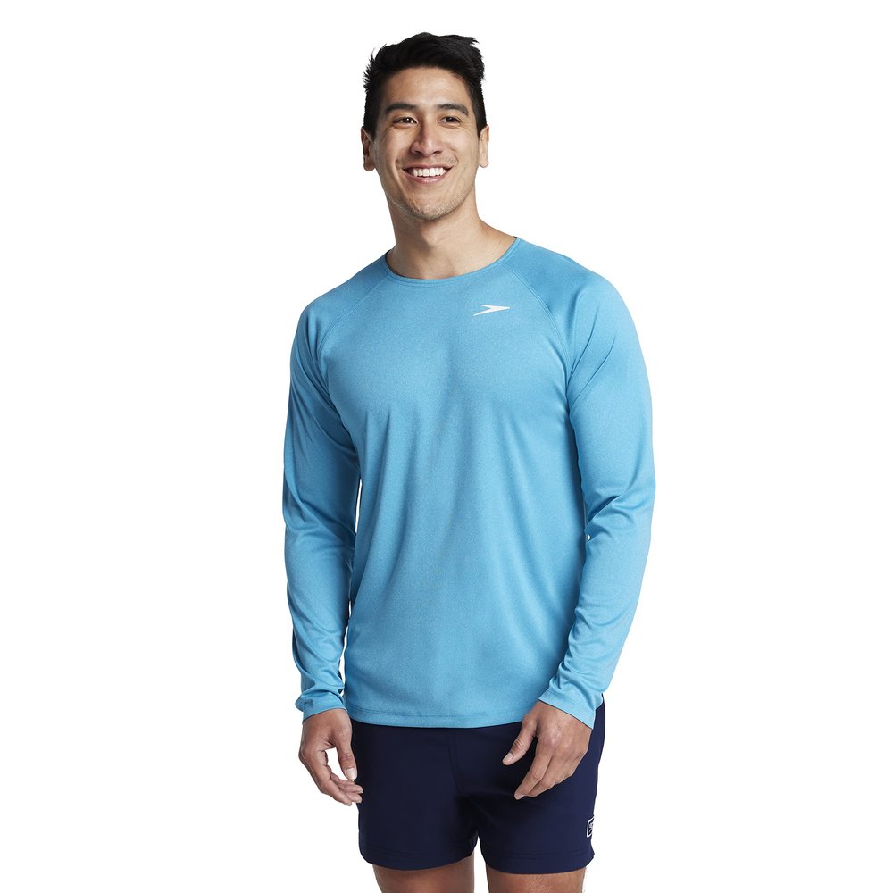 Speedo Men's Uv Swim Shirt Long Sleeve Fitness Rashguard