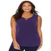 Catherines Women's Plus Size Crisscross Timeless Tank - 4X, Deep Grape view 1