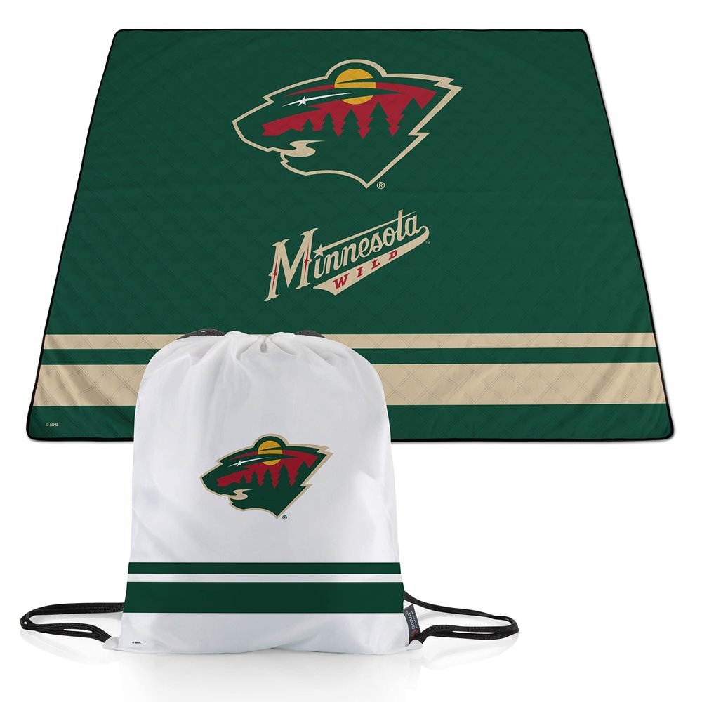 PICNIC TIME NHL Minnesota Wild Picnic Blanket, Lightweight Beach Blanket, Machine Washable, Outdoor Blanket