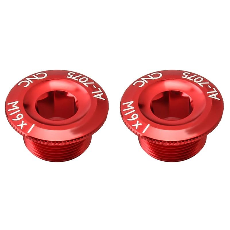BIUDECO 2pcs Aluminum Alloy Crank Cover Screws Lightweight Crank Arm Fixing Bolts for Road Mountain Bikes Easy to Install Bike Accessories Multi-Color Options