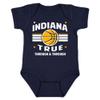 Xtreme Apparrel Indiana Retro Team Kid's Bodysuit for Basketball Fans (Navy, 18M) view 1