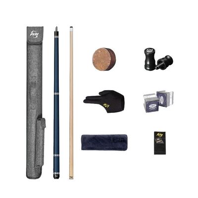DFT Big Head Billiard Cue, 1/2 Split Entry-Level Cue, with Ninja Leather Head Head Angle, 147 Cm Long, About 18.5 Ounces in Weight, Maple Wood(Color:AA,Size:Knight Barrel)