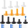 12 Pieces Golf Range Tees Set Rubber Golf Tees for Mats Driving Range 6 Pieces for Practice Mat Mixed Size(White, Yellow, Black) view 1