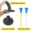 12 Pieces Golf Range Tees Set Rubber Golf Tees for Mats Driving Range 6 Pieces for Practice Mat Mixed Size(White, Yellow, Black) view 3
