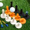 12 Pieces Golf Range Tees Set Rubber Golf Tees for Mats Driving Range 6 Pieces for Practice Mat Mixed Size(White, Yellow, Black) view 4