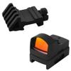 360 Tactical Quick Detachable Base Mount with Lever Locking System, Easy Removal, Black Metal Accessories, Single Rail, 3-Slot Angle, 45 Degree Offset Mount (2-45 Degree Mount Set and Reflex Red Dot) view 1
