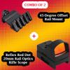 360 Tactical Quick Detachable Base Mount with Lever Locking System, Easy Removal, Black Metal Accessories, Single Rail, 3-Slot Angle, 45 Degree Offset Mount (2-45 Degree Mount Set and Reflex Red Dot) view 3